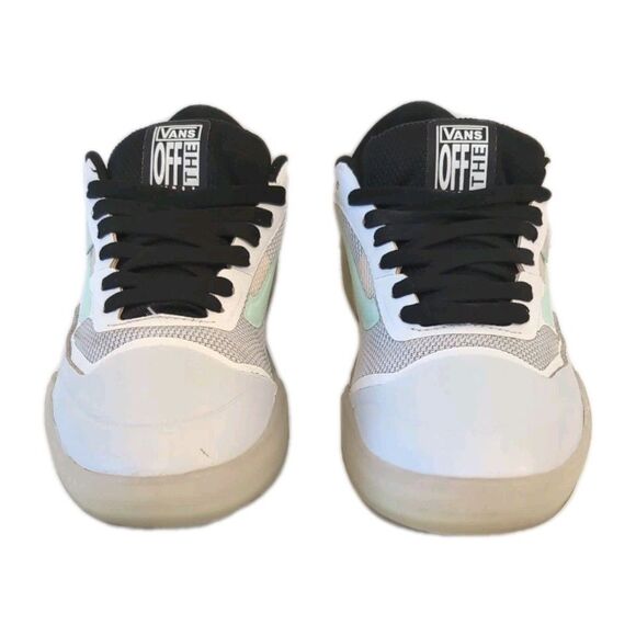 Vans Teal And White Men's Size 7 Women's Size 8.5 A.V.E Off The Wall Skate Shoes - Picture 2 of 9
